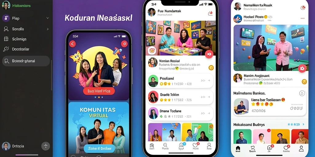 Fitur komunitas untuk berinteraksi dengan pemain lain.